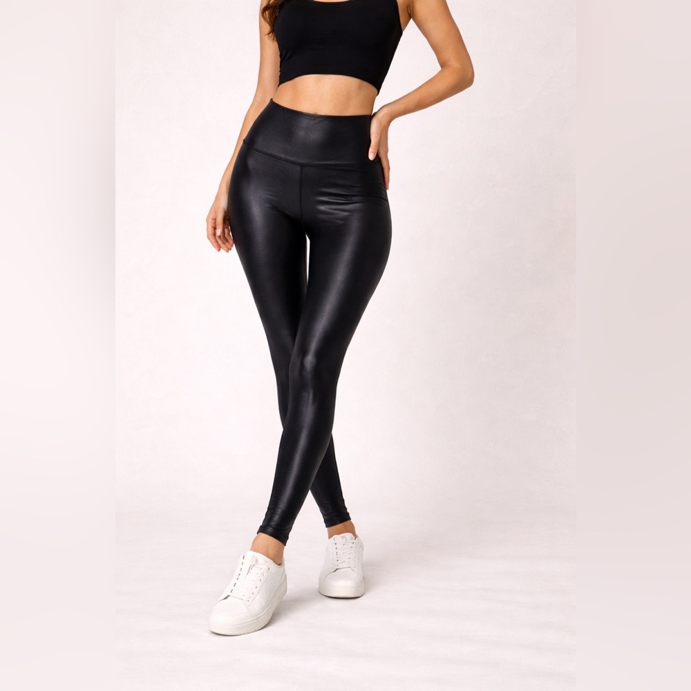 SPANX Shiny Black Leggings